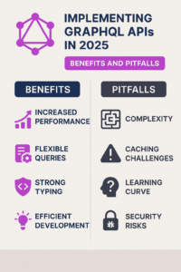 Implementing GraphQL APIs in 2025 benefits and pitfalls.