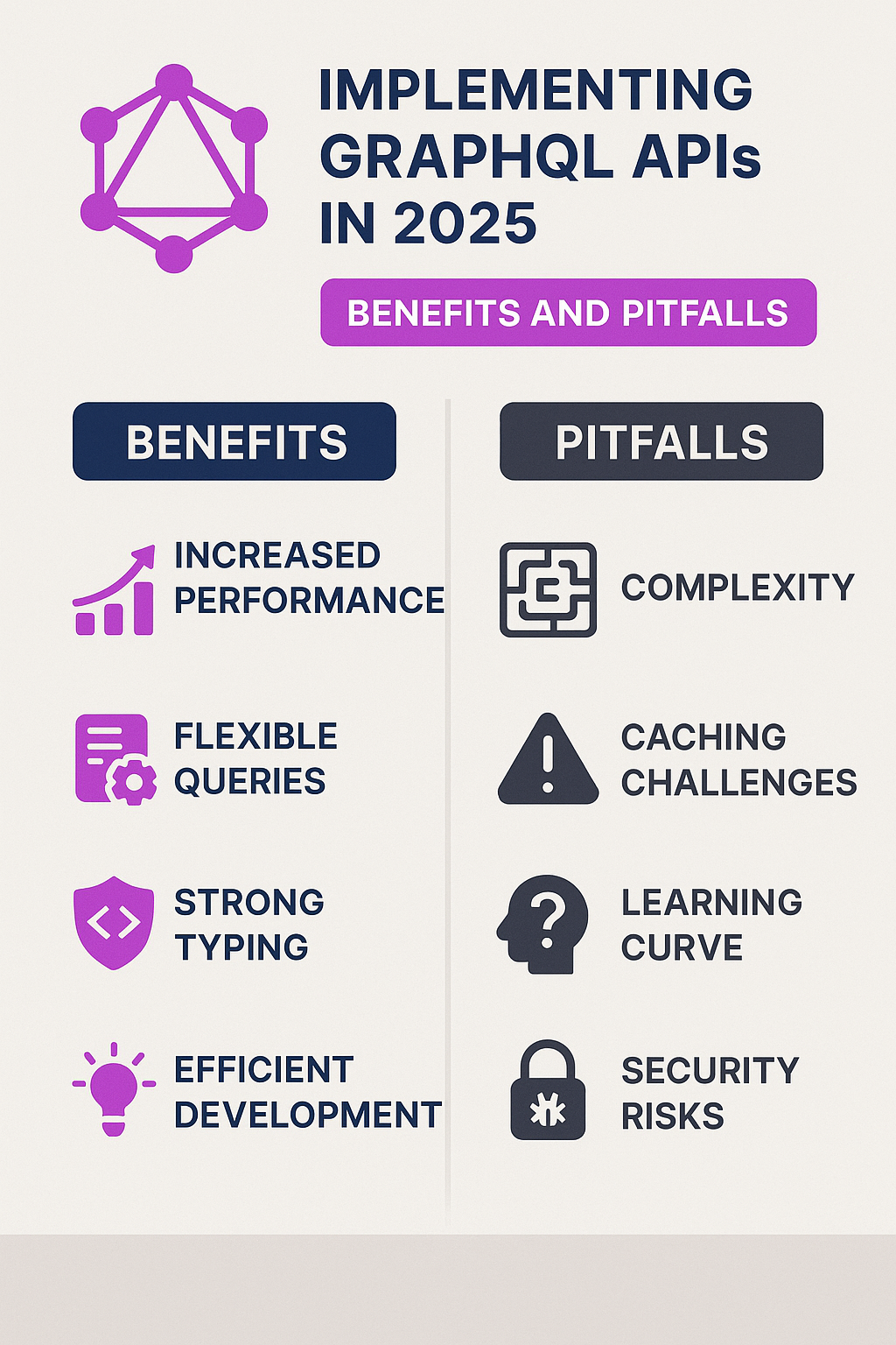 Implementing GraphQL APIs in 2025 benefits and pitfalls.
