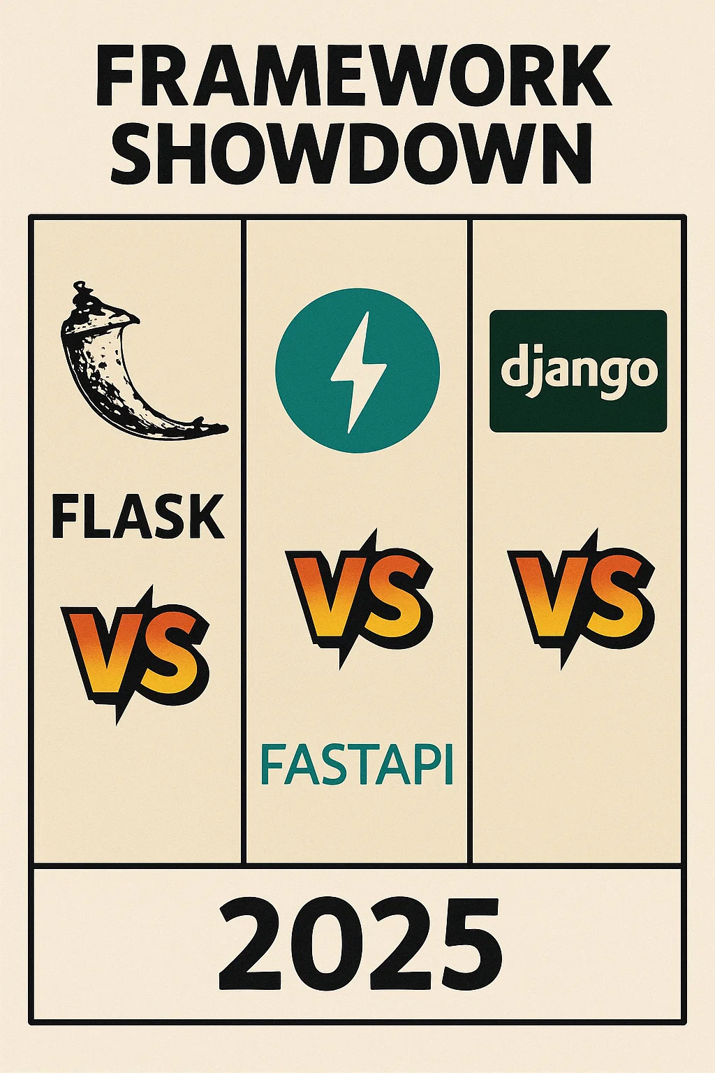 Framework Showdown: Flask vs FastAPI vs Django in 2025.