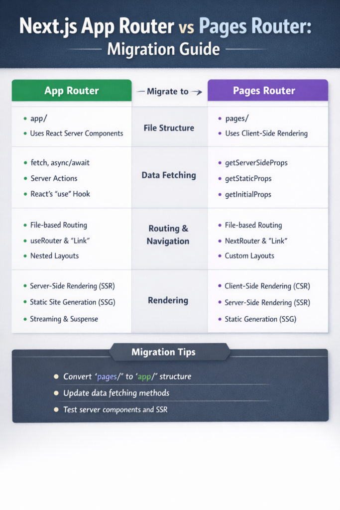 Next.js App Router Vs Pages Router Migration Guide 683x1024