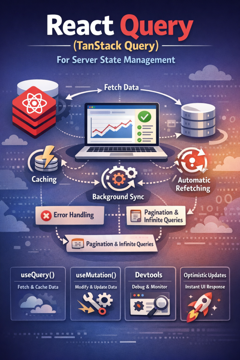 React Query (TanStack Query) for Server State Management