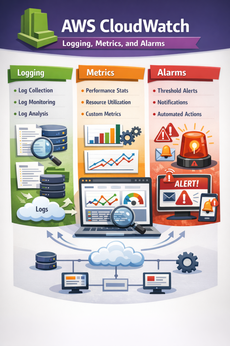 AWS CloudWatch Logging, Metrics, and Alarms