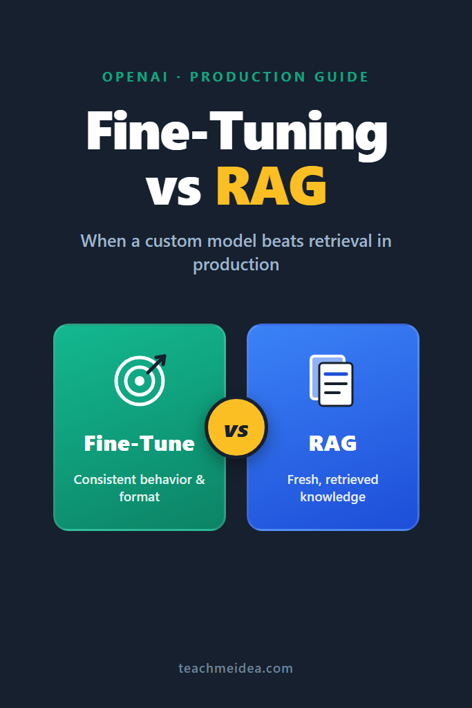 OpenAI Fine-Tuning API: When It Beats RAG in Production