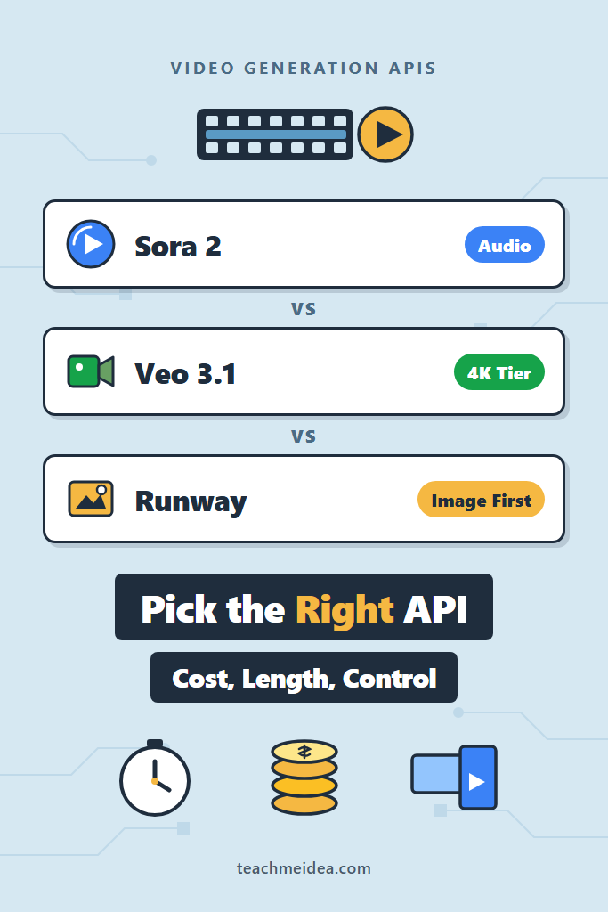 Sora vs Veo vs Runway: Video Generation API Comparison